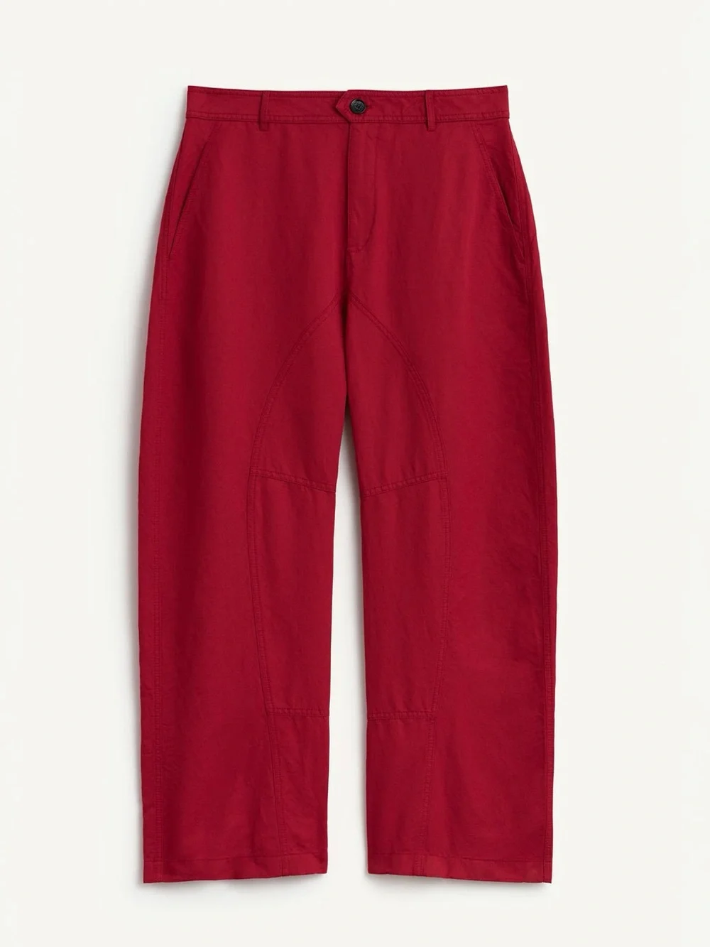 Zara SRPLS Spring Summer BLLN PTN Mid- Rise Pants Red NWT